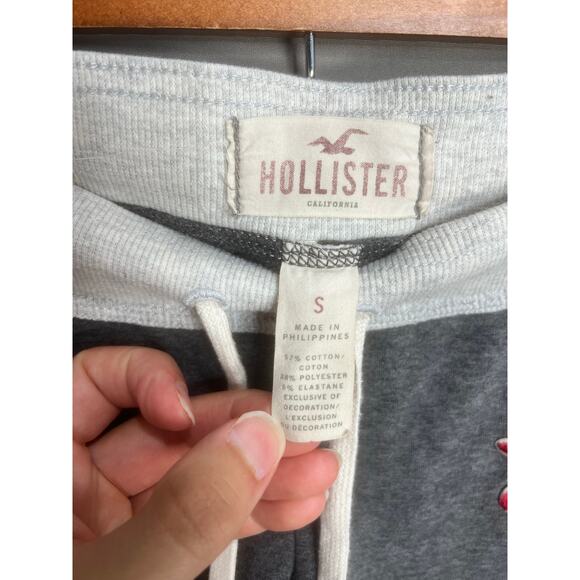 VTG Hollister Laguna Y2K Jogger Sweat Yoga Pants Drawstring Sz S 2000s Gray - Picture 3 of 13